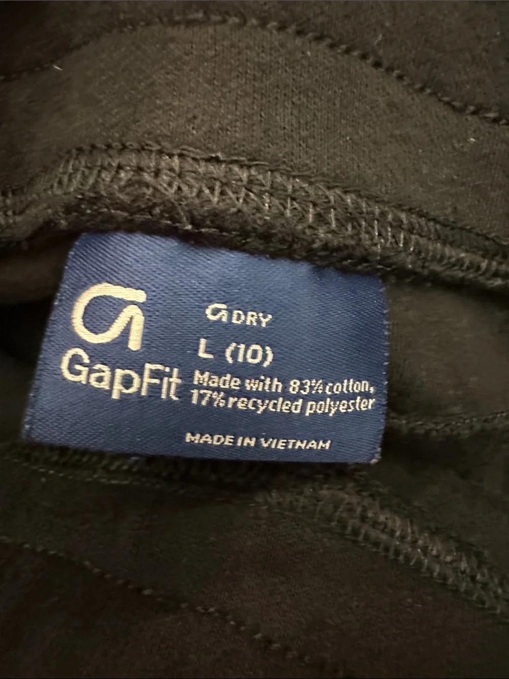 GAP Black Drawstring Athletic Shorts with Zip Pockets